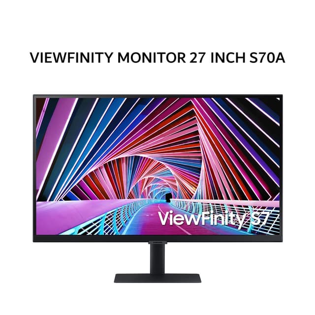 SAMSUNG VIEWFINITY MONITOR 27 INCH S70A IPS UHD 4K 2160P 5MS 60HZ HDR10 1Y PART + 3Y SERVICE