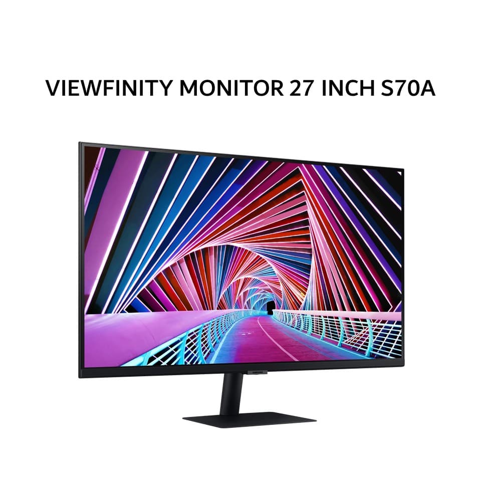 SAMSUNG VIEWFINITY MONITOR 27 INCH S70A IPS UHD 4K 2160P 5MS 60HZ HDR10 1Y PART + 3Y SERVICE