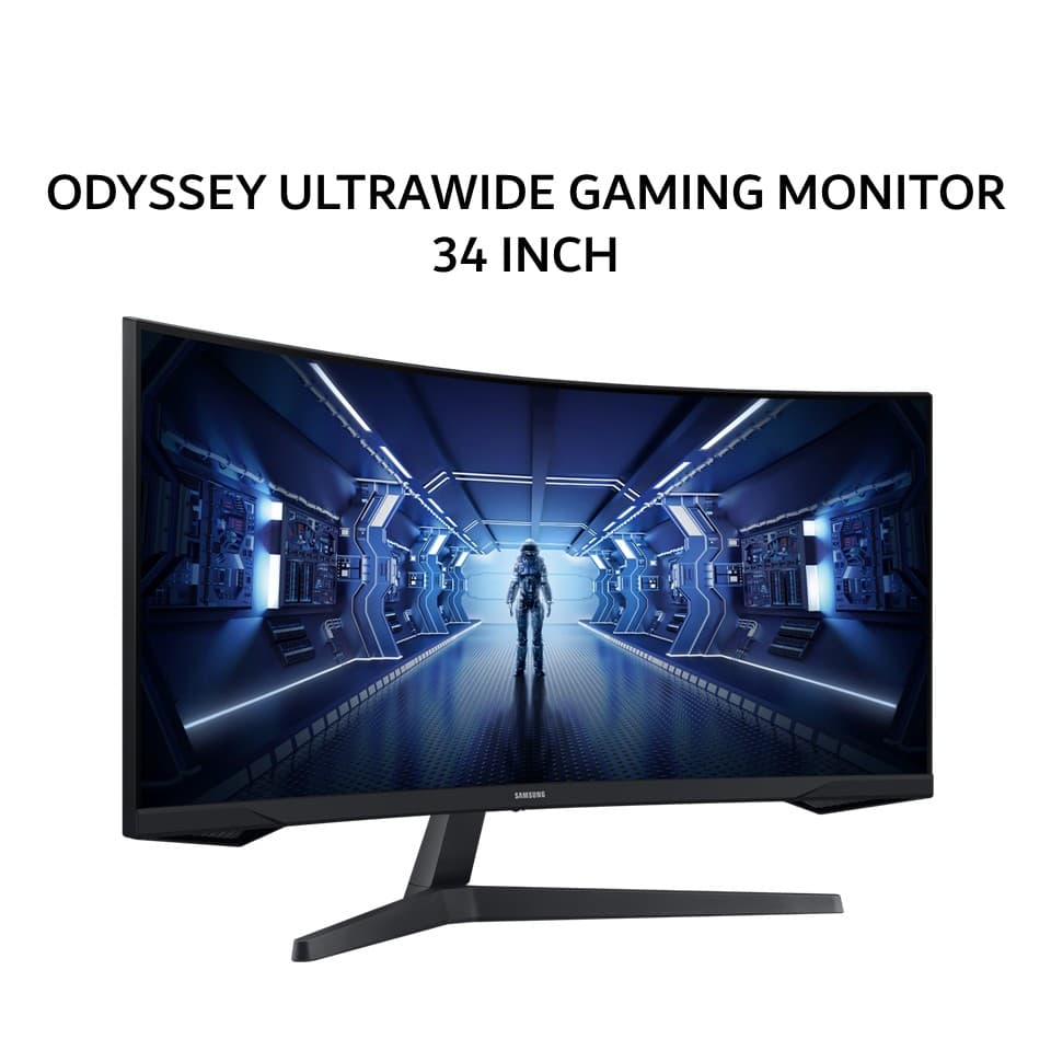 SAMSUNG ODYSSEY ULTRAWIDE GAMING MONITOR 34 INCH G5 G55T VA 1000R UWQHD 1440P 1MS 165HZ 1Y PART + 3Y SERVICE