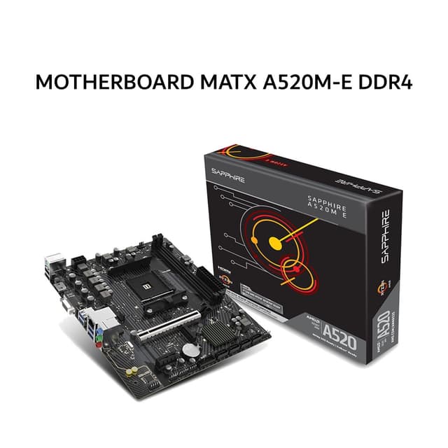 SAPPHIRE MOTHERBOARD MATX A520M-E DDR4 AM4 /AMD 3Y