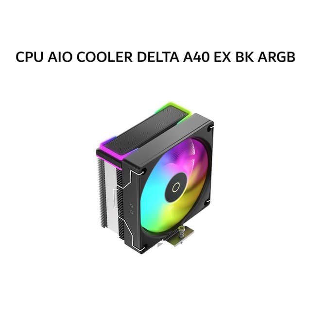OCYPUS CPU AIR COOLER DELTA A40 SE BK ARGB (1X 120MM ARGB FAN + 4 HEATPIPES) BLACK 3Y