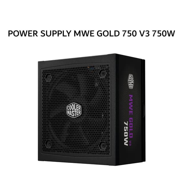 COOLER MASTER PSU POWER SUPPLY MWE GOLD 750 V3 750W (80+ GOLD) FULLY MODULAR ATX 3.1 12V-2X6 BLACK 10Y