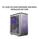 COOLER MASTER PC CASE ATX MASTERFRAME 500 MESH MODULAR HID-CON (2X 200MM SICKLEFLOW ARGB FANS + 1X 120MM ARGB FAN) SILVER 2Y - Image 1