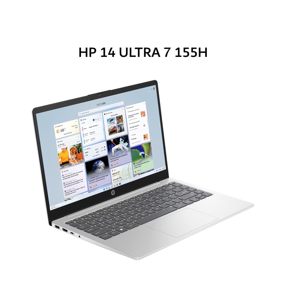 HP 14 ULTRA 7 155H 16GB 512GB W11+OHS+M365B 14.0FHD IPS COPILOT 2YSLV -EP1225TU