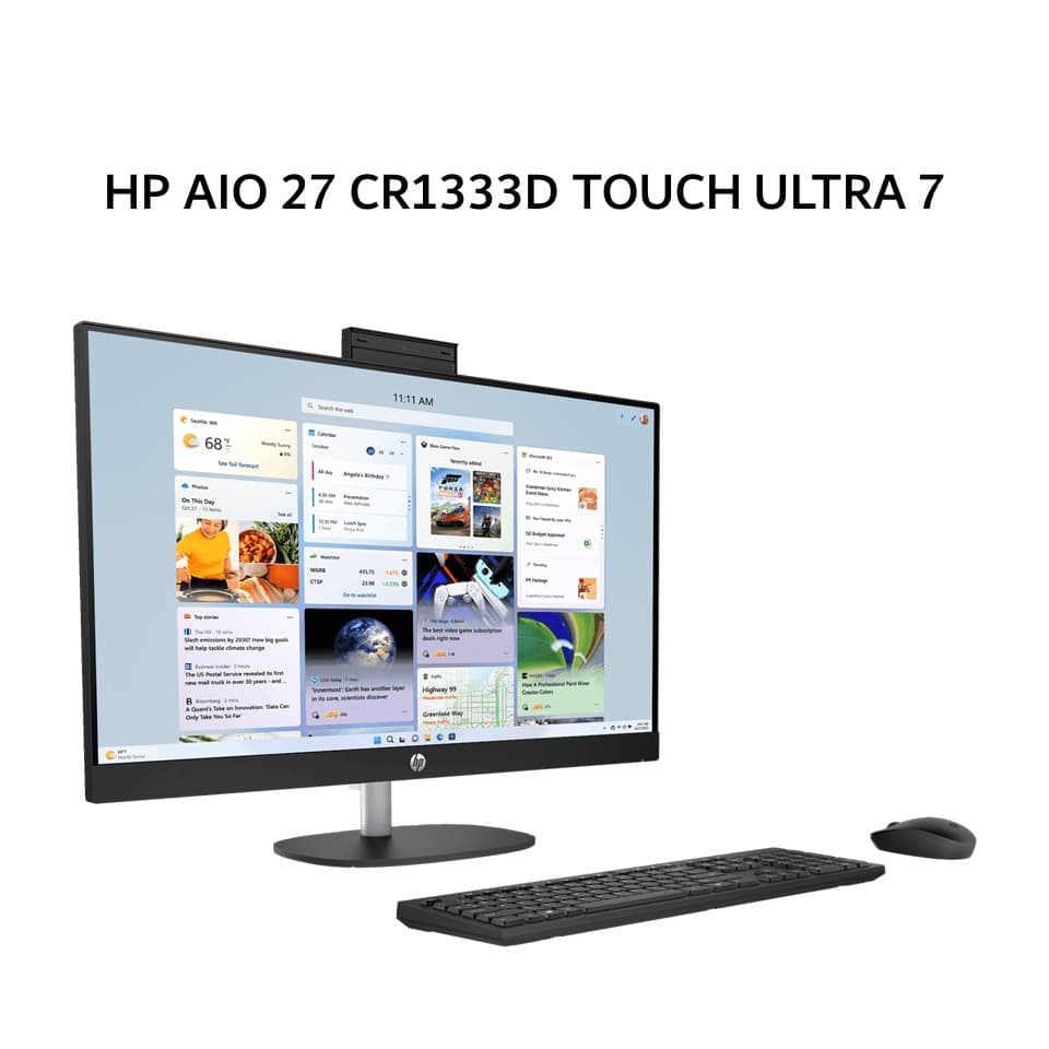 HP AIO 27 CR1333D TOUCH ULTRA 7 155U 16GB 1TB IRISXE W11+OHS+M365 27.0FHD IPS BLK