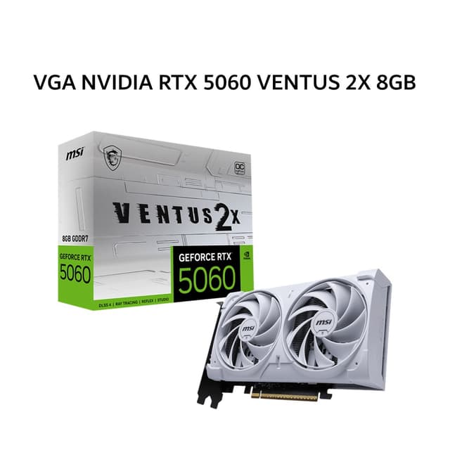 MSI VGA NVIDIA GEFORCE RTX 5060 VENTUS 2X 8GB GDDR7 OC WHITE 3Y