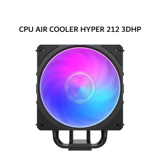 COOLER MASTER CPU AIR COOLER HYPER 212 3DHP BLACK ARGB (1X 120MM ARGB FAN + 4 HEATPIPES) BLACK 2Y