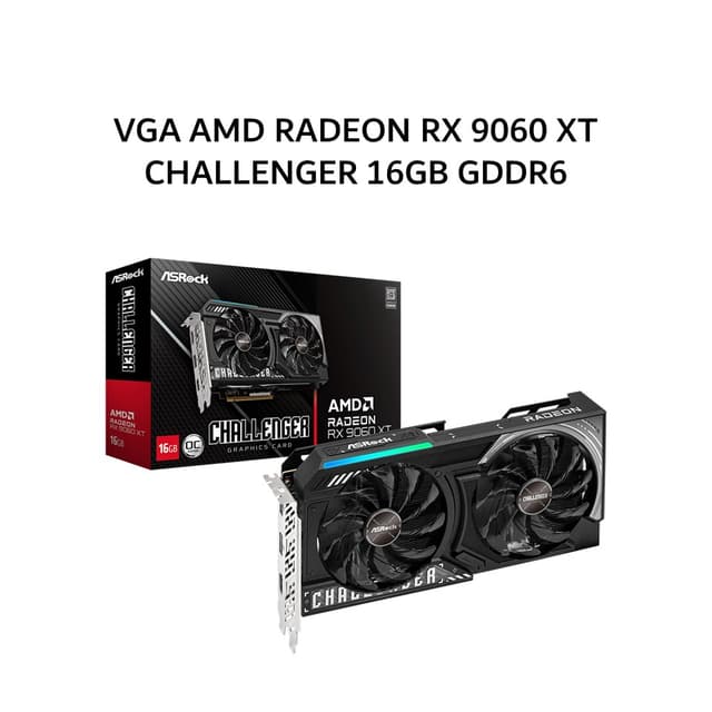 ASROCK VGA AMD RADEON RX 9060 XT CHALLENGER 16GB GDDR6 OC 2Y