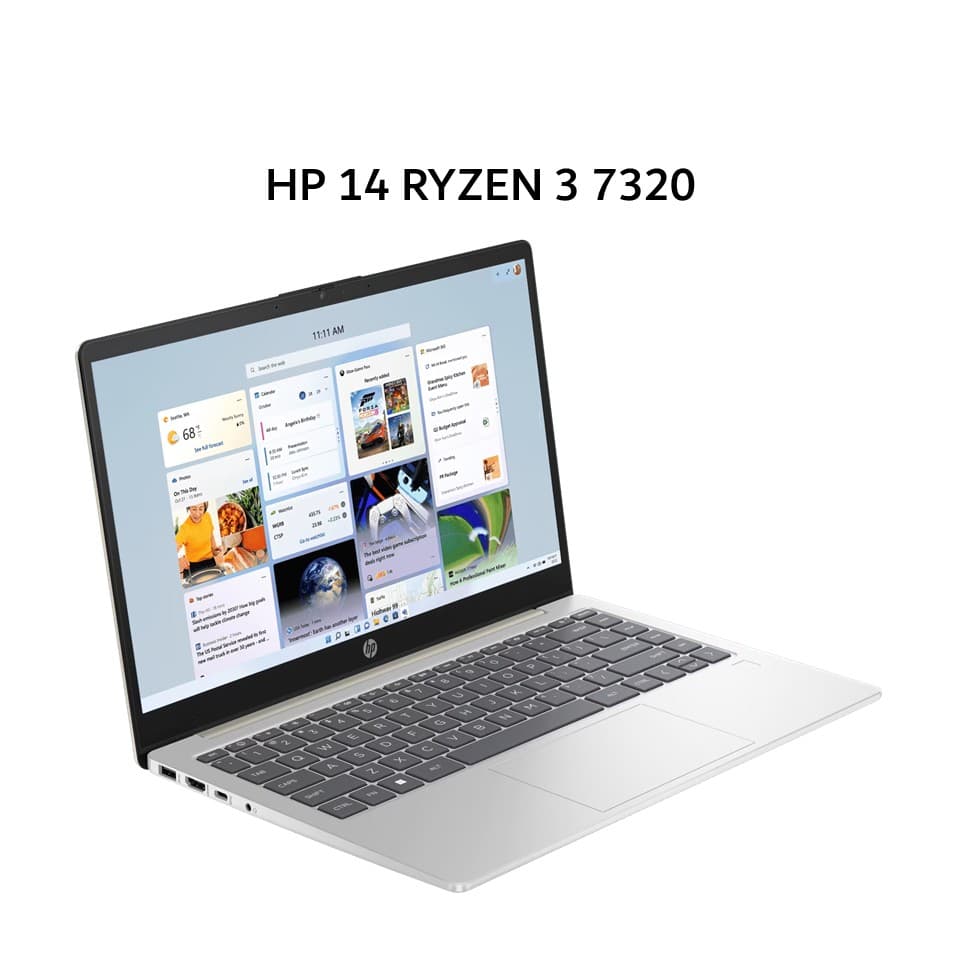 HP 14 RYZEN 3 7320 8GB 512GB W11+OHS+M365B 14.0FHD IPS BLIT COPILOT GLD -EM0321AU