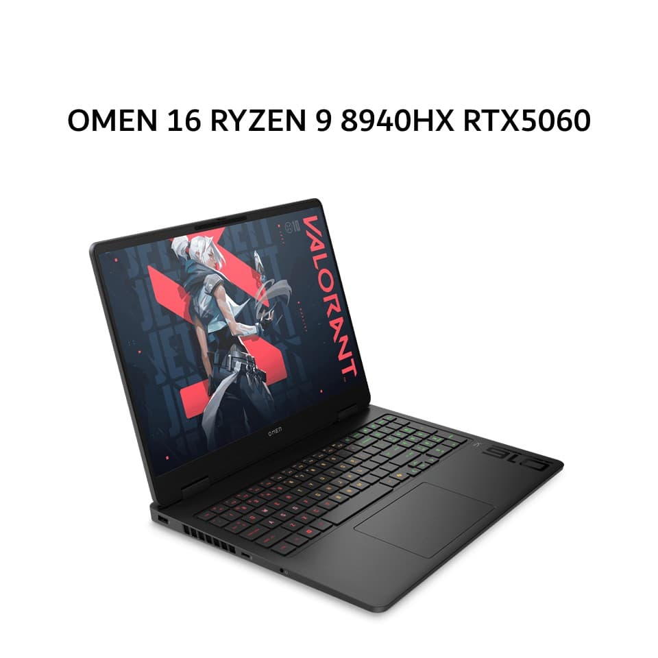 HP OMEN 16 RYZEN 9 8940HX RTX5060 8GB/ 24GB 1TB W11+OHS+M365B 16.0 2K 165HZ RGB 100SRGB 2Y+2ADP BLK -AP0999AX