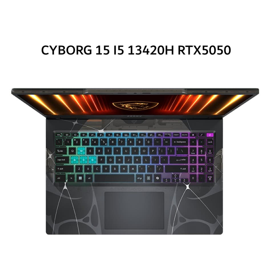MSI CYBORG 15 I5 13420H RTX5050 8GB/ 16GB 512GB W11+OHS 15.6FHD 144HZ 4ZRGB 2Y+ADP BLK -B13WEKG.475