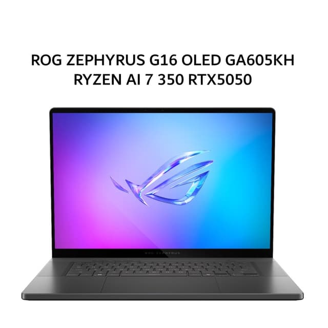 ASUS ROG ZEPHYRUS G16 OLED GA605KH RYZEN AI 7 350 RTX5050 8GB/ 32GB 1TB W11+OHS+M365B 16.0 NEBULA OLED WQXGA 2.5K 240HZ GRY -R7N55OL6G-HM