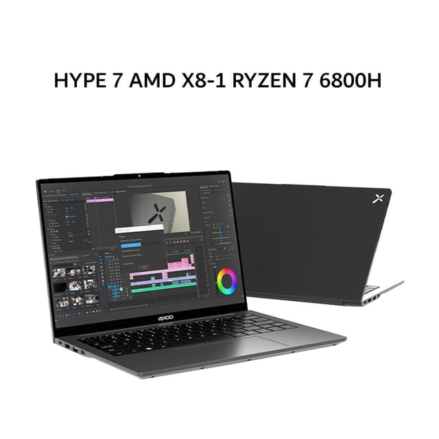 AXIOO HYPE 7 AMD X8-1 RYZEN 7 6800H 16GB 512GB W11 14.0FHD IPS BLIT GRY