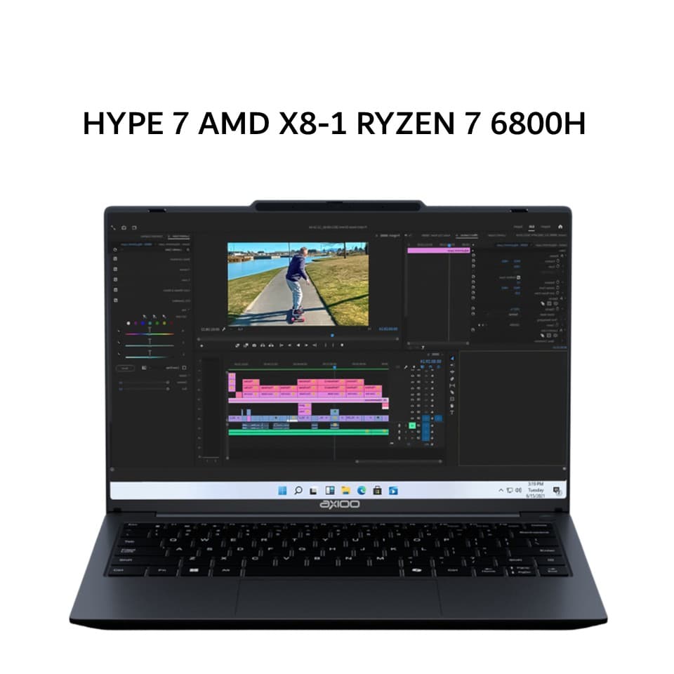 AXIOO HYPE 7 AMD X8-1 RYZEN 7 6800H 16GB 512GB W11 14.0FHD IPS BLIT GRY