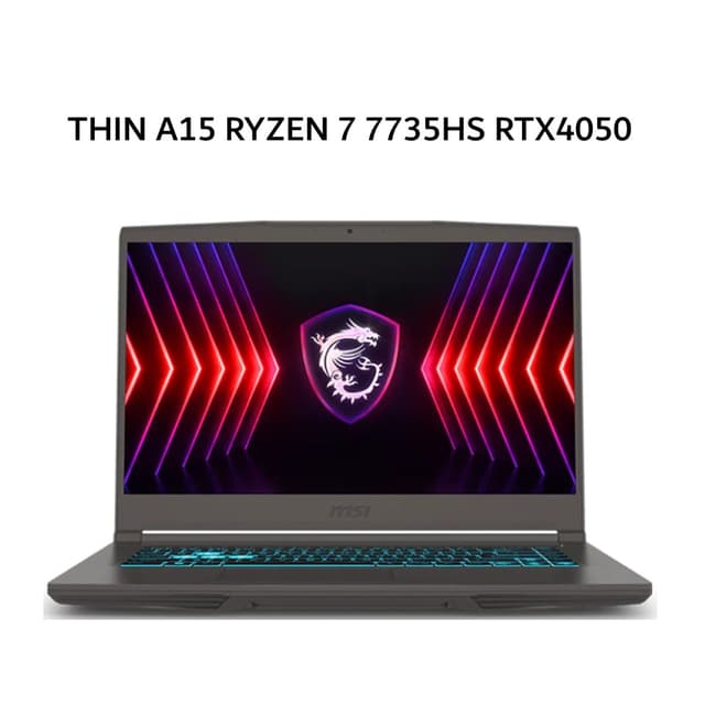 MSI THIN A15 RYZEN 7 7735HS RTX4050 6GB/ 8GB 512GB W11 15.6FHD 144HZ BLIT 2Y GRY -B7VE.642
