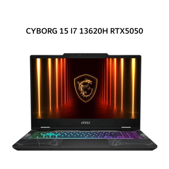 MSI CYBORG 15 I7 13620H RTX5050 8GB/ 16GB 512GB W11+OHS 15.6FHD 144HZ 4ZRGB 2Y+ADP BLK -B13WEKG.481