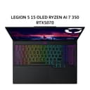 LENOVO LEGION 5 15 OLED RYZEN AI 7 350 RTX5070 8GB/ 32GB 1TB W11+OHS+M365B 15.1WQXGA 165HZ 24ZRGB 3Y+3ADP BLK -22ID - Image 2