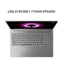 LENOVO LOQ 15 RYZEN 7 7735HS RTX4050 6GB/ 16GB 512GB W11+OHS+M365B 15.6FHD 144HZ 100SRGB BLIT 2Y PREM+2ADP LUNA GRY -1BID - Image 1