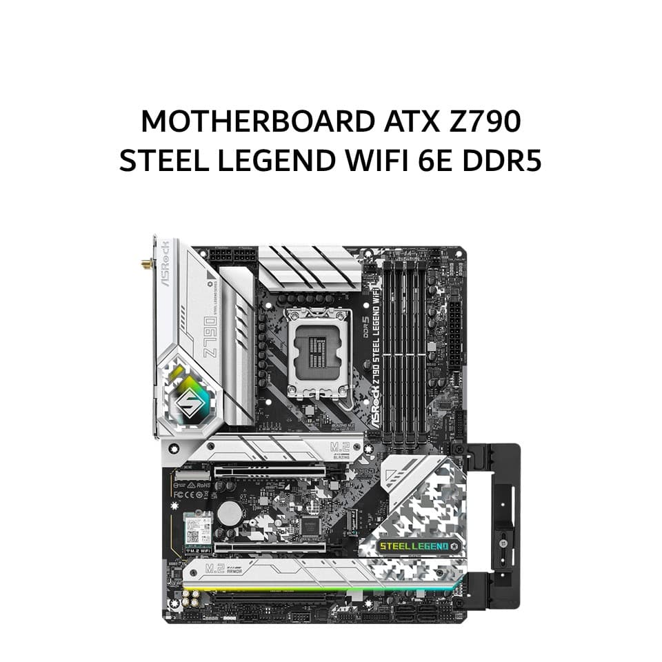 ASROCK MOTHERBOARD ATX Z790 STEEL LEGEND WIFI 6E DDR5 LGA1700 /INTEL 3Y