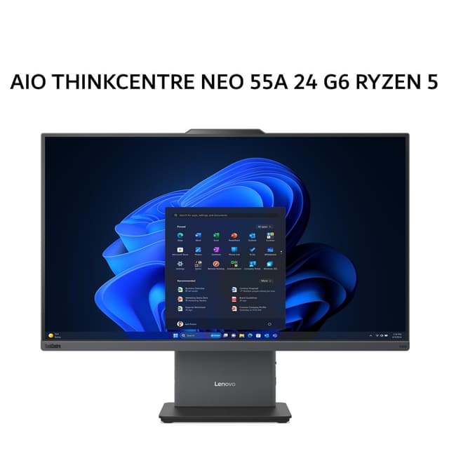 LENOVO AIO THINKCENTRE NEO 55A 24 G6 RYZEN 5 220 8GB 512GB W11 23.8FHD IPS GRY -0BID