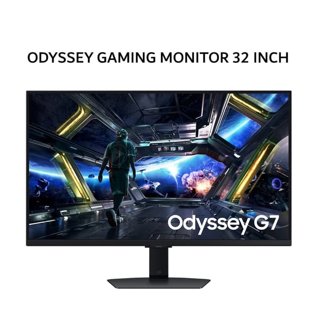 SAMSUNG ODYSSEY GAMING MONITOR 32 INCH G7 G70D FAST IPS UHD 4K 2160P 1MS 144HZ HDR10+ ERGONOMIC SPEAKER 1Y PART + 3Y SERVICE