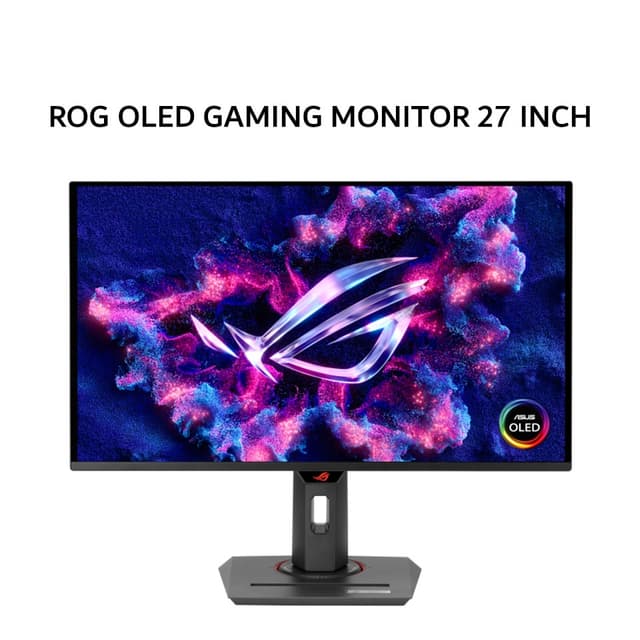 ASUS OLED GAMING MONITOR 27 INCH ROG STRIX OLED XG27UCDMG QD-OLED 4K 2160P 0.03MS 240HZ HDR10 DELTA E2 ERGONOMIC USB-C 3Y