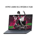 AXIOO HYPE 5 AMD X5-2 RYZEN 5 7430 8GB 256GB DOS 14.0FHD IPS BLIT GRY - Image 1