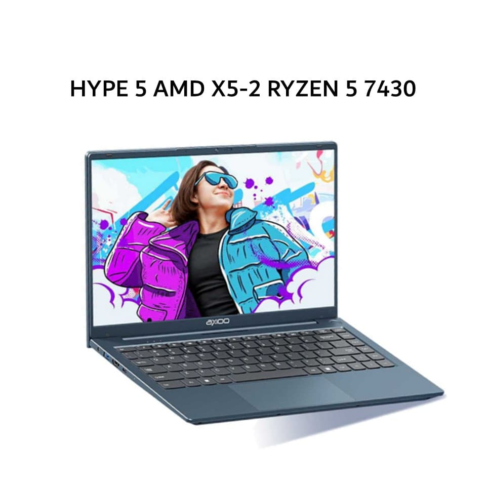 AXIOO HYPE 5 AMD X5-2 RYZEN 5 7430 8GB 256GB DOS 14.0FHD IPS BLIT BLU
