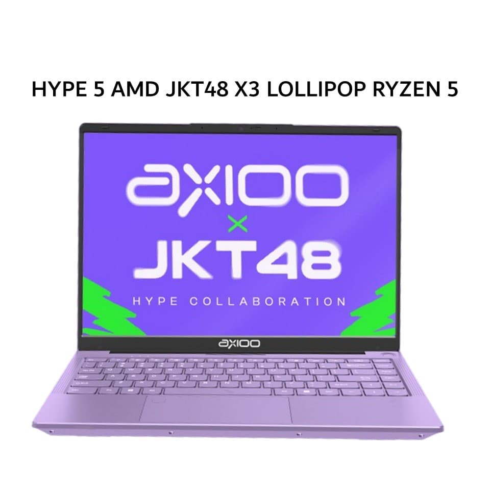 AXIOO HYPE 5 AMD JKT48 X3 LOLLIPOP RYZEN 5 3500 8GB 256GB DOS 14.0FHD IPS BLIT PURPLE