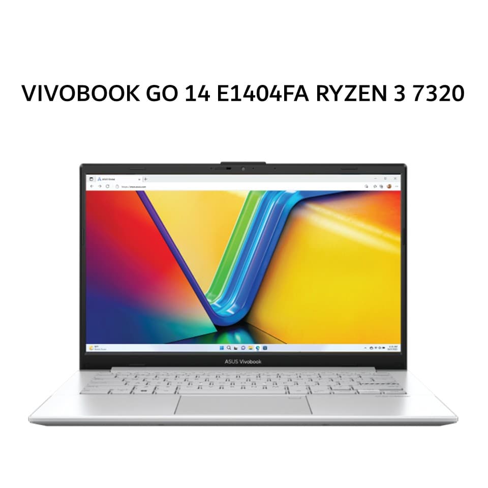ASUS VIVOBOOK GO 14 E1404FA RYZEN 3 7320 8GB 512GB W11+OHS+M365B 14.0FHD VIPS SLV -VIPS3853M