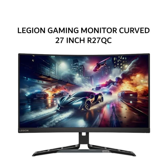 LENOVO LEGION GAMING MONITOR CURVED 27 INCH R27QC-30 VA 1500R QHD 2K 1440P 0.5MS 180HZ