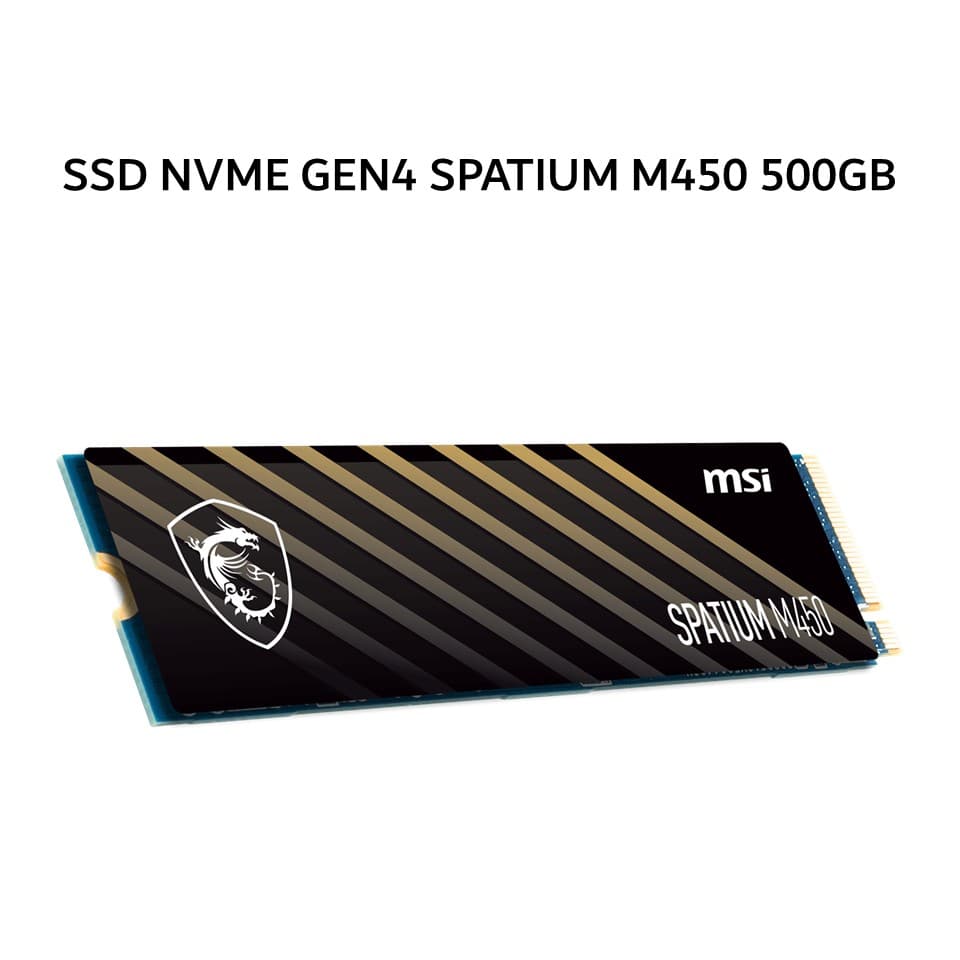 MSI SSD NVME GEN4 SPATIUM M450 500GB PCIE 4.0 M.2 2280 5Y - UP TO 3600 MB/S
