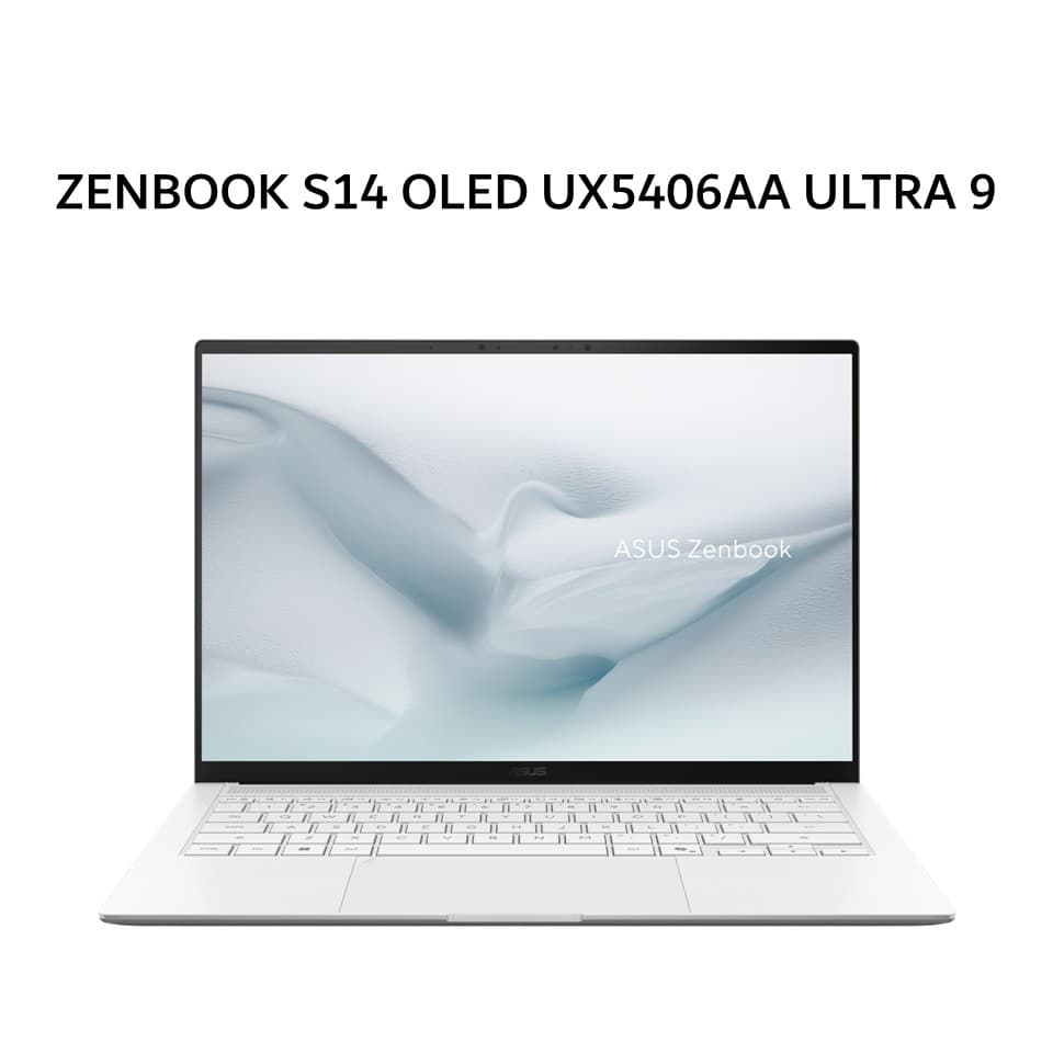 ASUS ZENBOOK S14 OLED 3K UX5406AA ULTRA 9 386H 32GB 1TB W11+OHS+M365B 14.0 3K 120HZ 3Y+ADP WHT -OLEDS9312TM