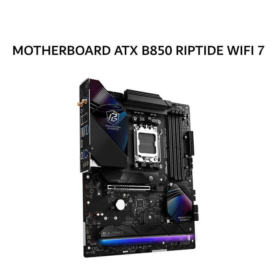 ASROCK MOTHERBOARD ATX B850 RIPTIDE WIFI 7 DDR5 AM5 /AMD 3Y