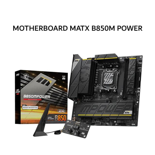 MSI MOTHERBOARD MATX B850M POWER DDR5 AM5 /AMD 3Y