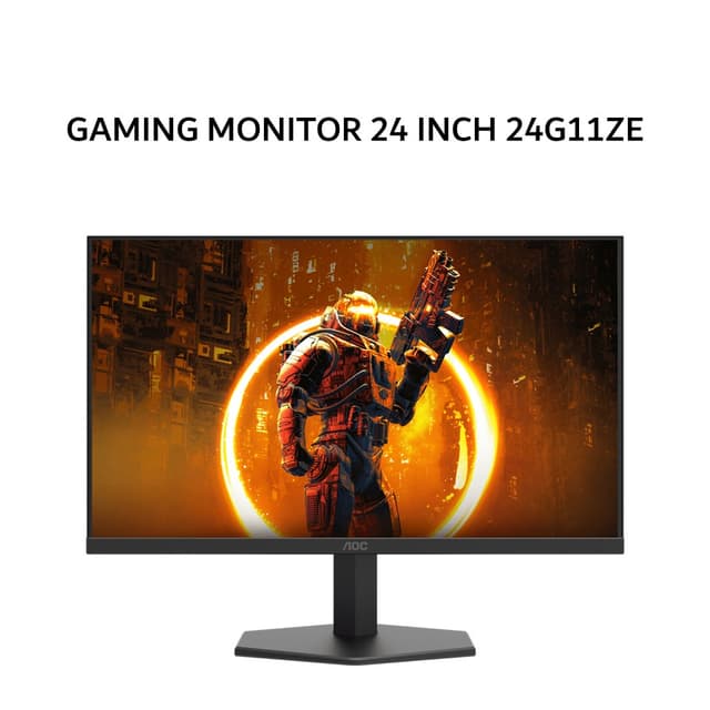 AOC GAMING MONITOR 24 INCH 24G11ZE FAST IPS FHD 1080P 0.3MS 240HZ AOC G-MENU HDR10 3Y