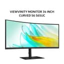 SAMSUNG VIEWVINITY MONITOR 34 INCH CURVED S6 S65UC VA ULTRA WQHD 1440P 5MS 100HZ USB-C LAN HDR10 BLACK SPEAKER 1Y PART + 3Y SERVICE - Image 1