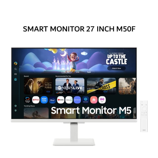 SAMSUNG SMART MONITOR 27 INCH M50F FHD IPS 1080P 5MS 60HZ HDR10 SMART TV APPS SPEAKER TIZEN OS WIFI BLACK 1Y PART + 3Y SERVICE