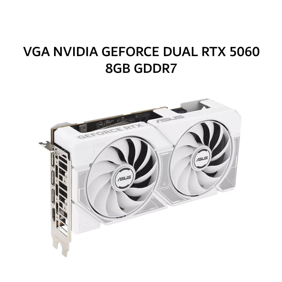 ASUS VGA NVIDIA GEFORCE DUAL RTX 5060 8GB GDDR7 OC WHITE 3Y