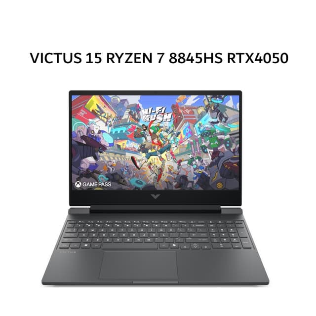 HP VICTUS 15 RYZEN 7 8845HS RTX4050 6GB/ 16GB 512GB W11+OHS+M365B 15.6FHD 144HZ 2Y+2ADP SLV -FB3204AX