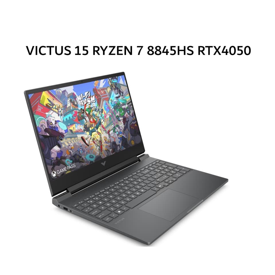 HP VICTUS 15 RYZEN 7 8845HS RTX4050 6GB/ 16GB 512GB W11+OHS+M365B 15.6FHD 144HZ 2Y+2ADP SLV -FB3204AX