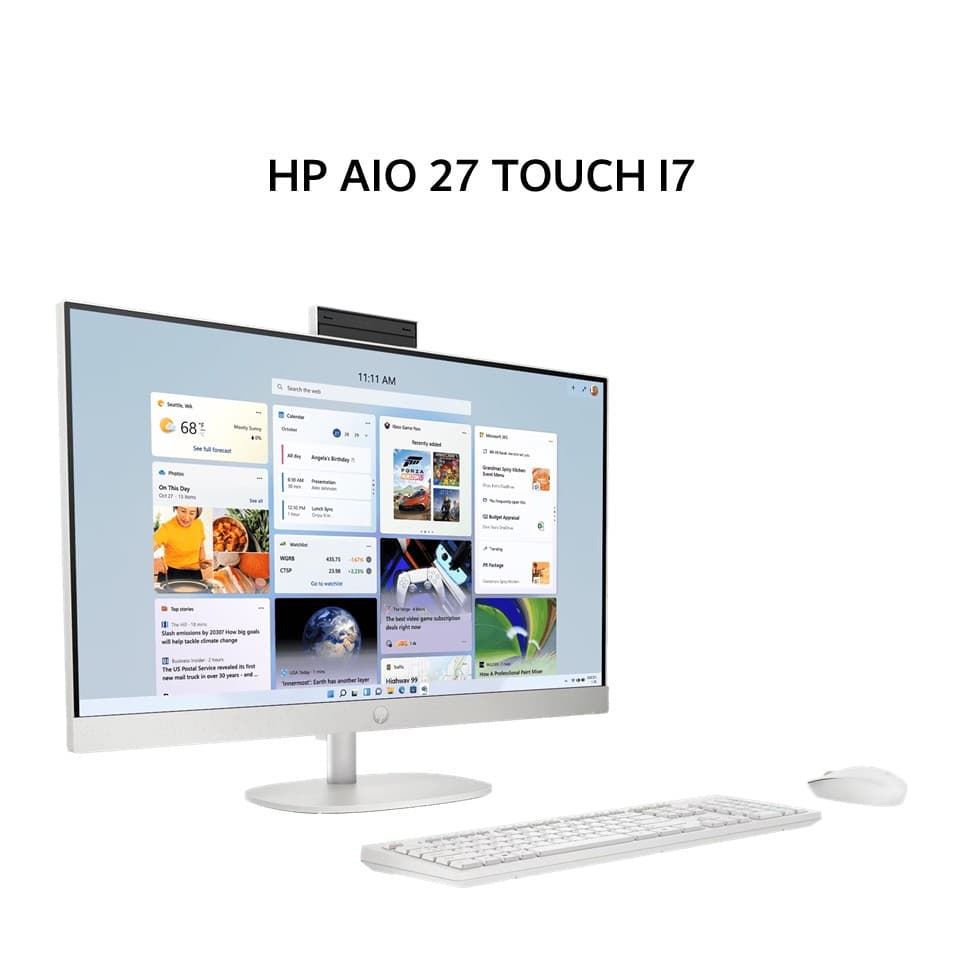 HP AIO 27 TOUCH I7 1355 16GB 1TB W11+OHS 27.0FHD IPS WHT -CR0034D