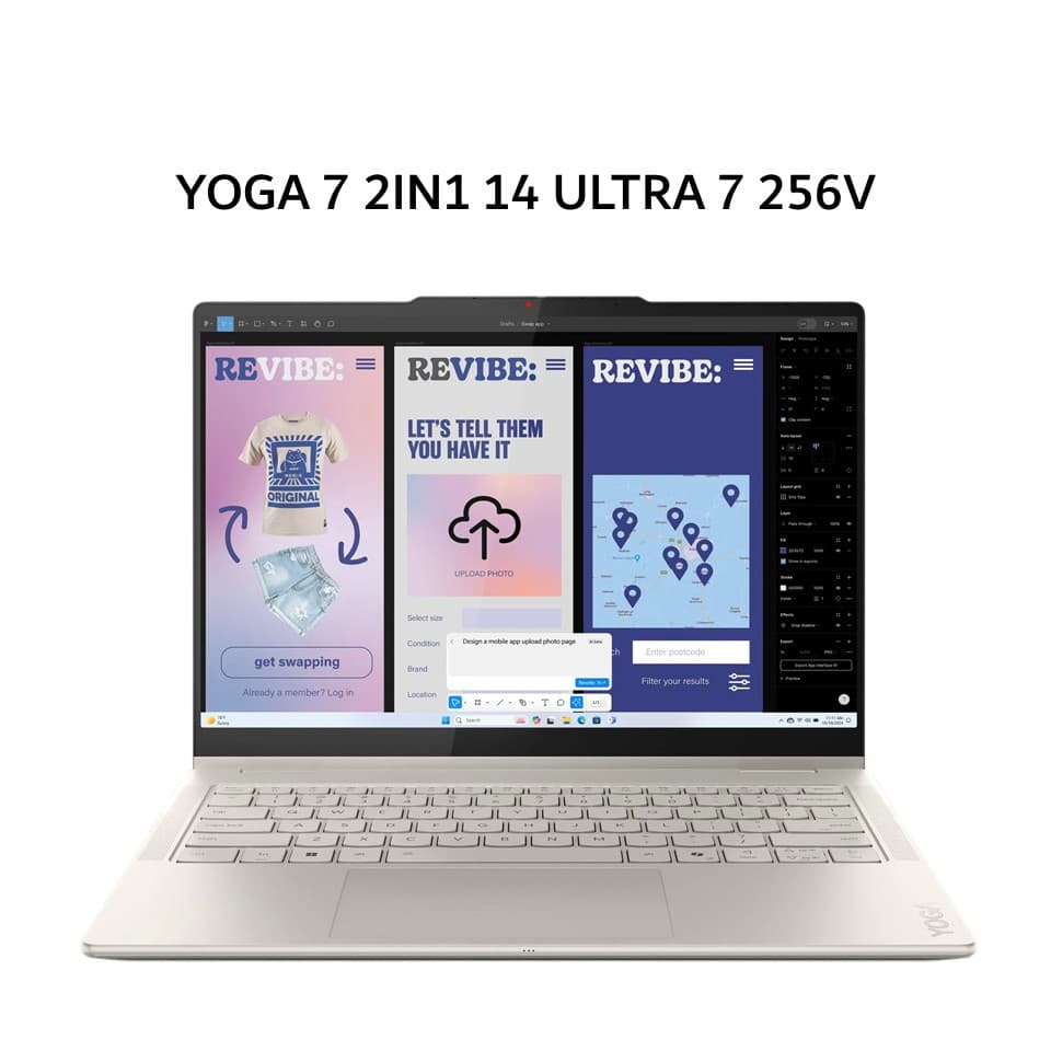 LENOVO YOGA 7 2IN1 14 ULTRA 7 256V 16GB 1TB W11+OHS+M365B 14.0 2.8K OLED 120HZ PEN 3Y PREM+3ADP SEASHELL -7DID