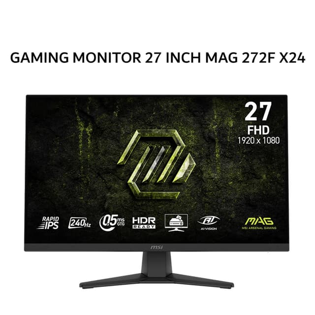 MSI GAMING MONITOR 27 INCH MAG 272F X24 / MAG272F X24 RAPID IPS FHD 1080P 0.5MS 240HZ HDR 3Y