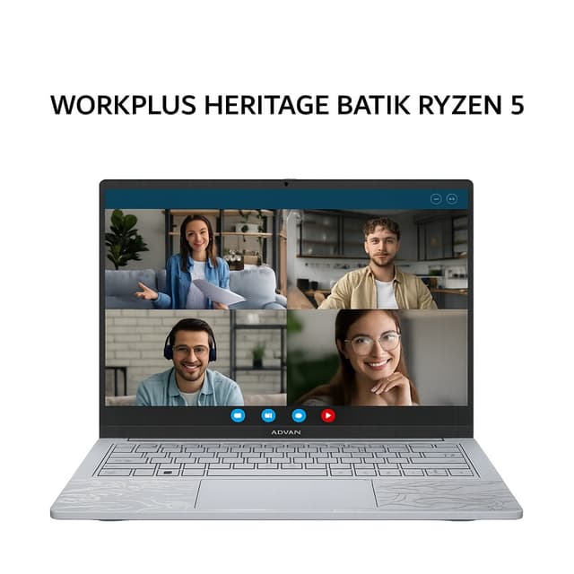 ADVAN WORKPLUS HERITAGE BATIK RYZEN 5 7535HS 8GB 512GB W11 14.0WUXGA IPS 1Y SLV