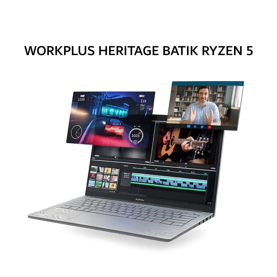 ADVAN WORKPLUS HERITAGE BATIK RYZEN 5 7535HS 8GB 512GB W11 14.0WUXGA IPS 1Y SLV