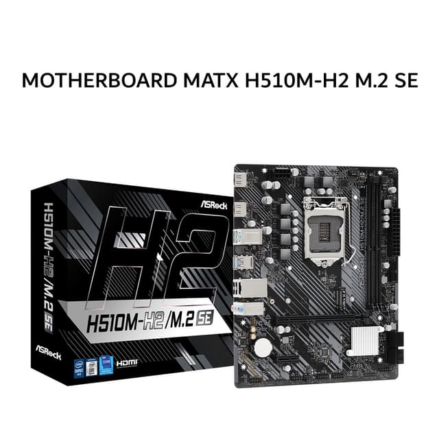 ASROCK MOTHERBOARD MATX H510M-H2 M.2 SE DDR4 LGA1200 /INTEL 3Y