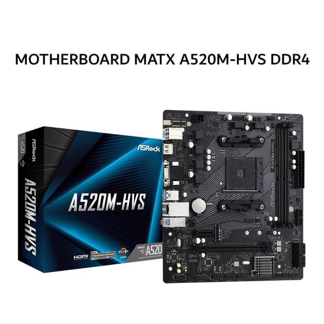 ASROCK MOTHERBOARD MATX A520M-HVS DDR4 AM4 /AMD 3Y