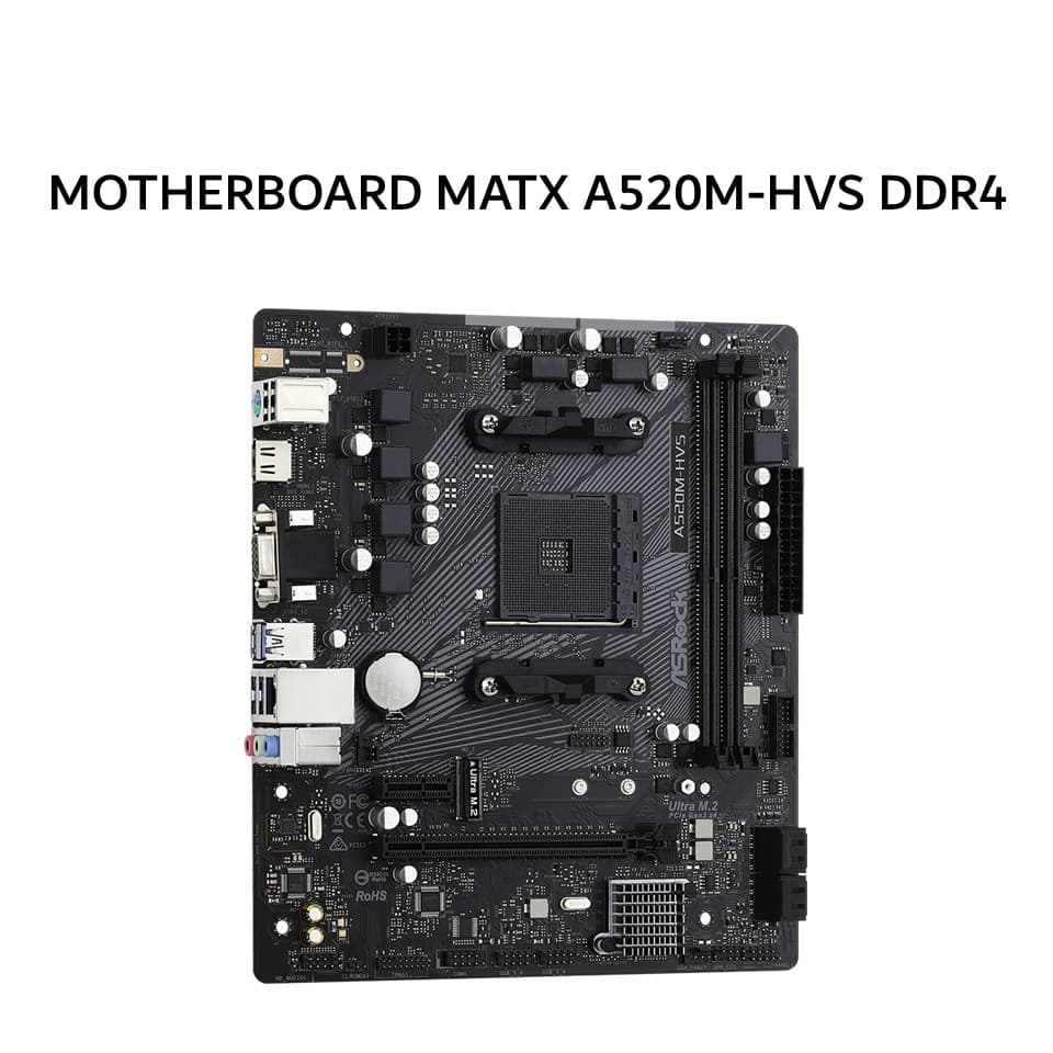 ASROCK MOTHERBOARD MATX A520M-HVS DDR4 AM4 /AMD 3Y
