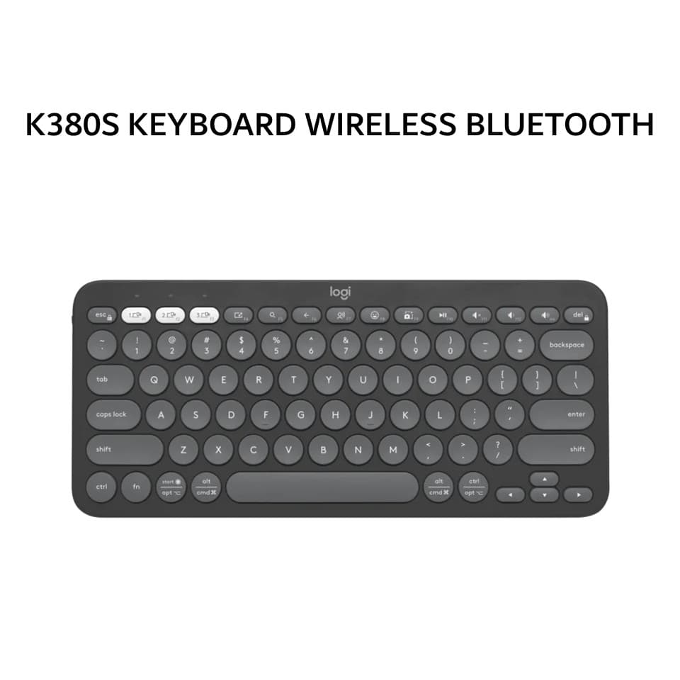 LOGITECH K380S KEYBOARD WIRELESS BLUETOOTH MULTI-DEVICE - BLACK